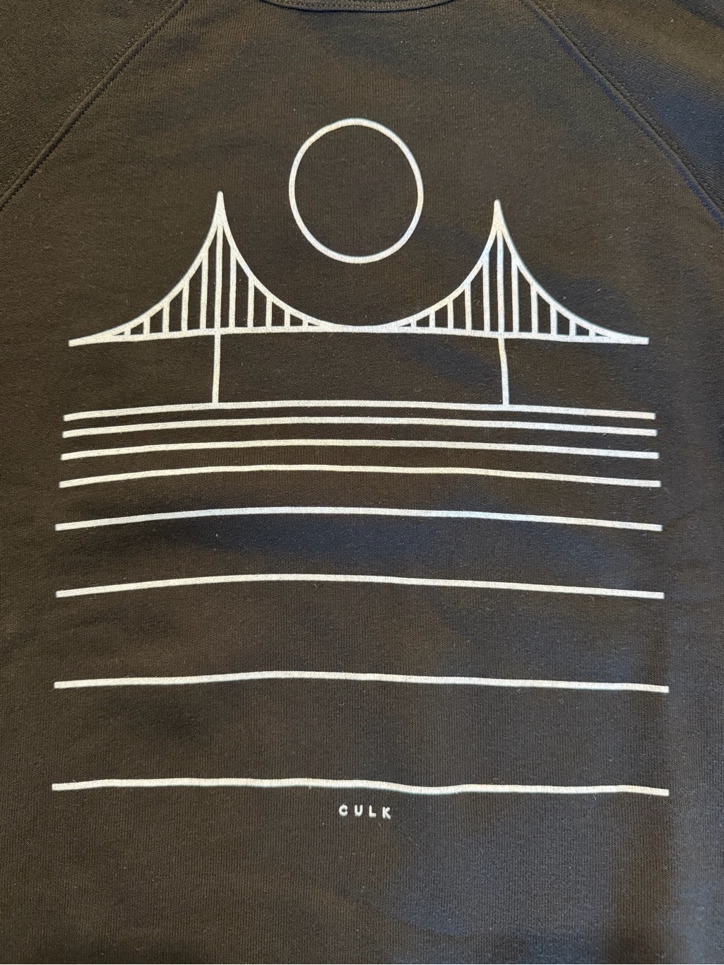 Culk Golden Gate Bridge San Francisco Graphic Crewneck Sweatshirt Black Mens M — image 2 of 8